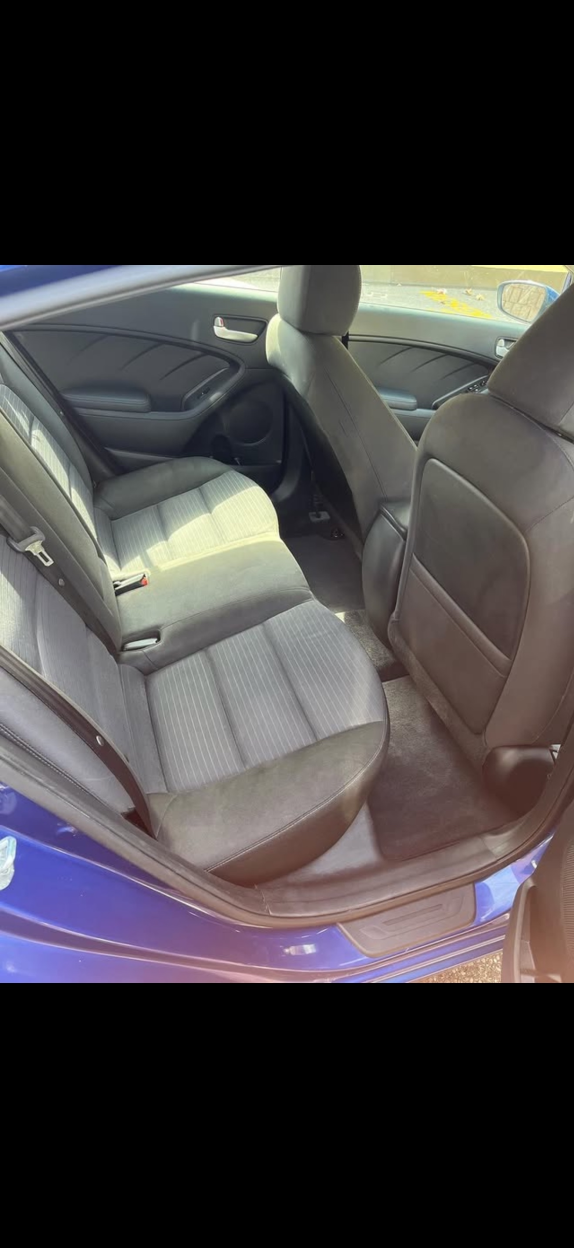 After: Clean back seat with spotless upholstery